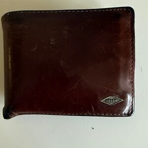 Fossil Dark Brown Leather Card Holder